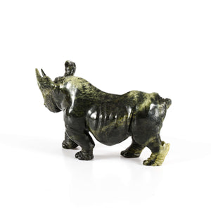 Black Rhino stone Sculpture 