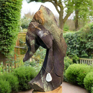 Stunning hand carved garden sculpture