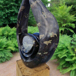 Modern abstract garden sculpture