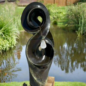 Contemporary Serpentine garden sculpture