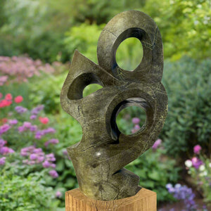 hand carved garden sculpture