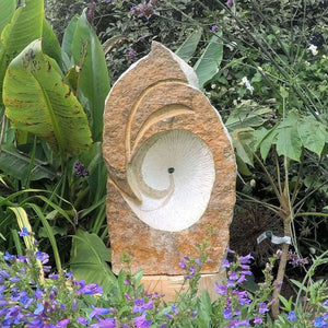 Modern hand carved stone sculpture